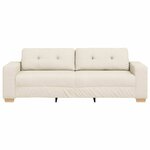vidaXL Canapé avec coussin avec oreiller Beige 220 x 78 x 84 cm Lin