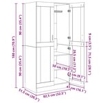 vidaXL Garde-robe Blanc 82 5x51 5x180 cm Aggloméré