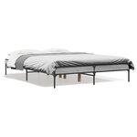vidaXL Cadre de lit sonoma gris 120x200 cm bois d'ingénierie et métal