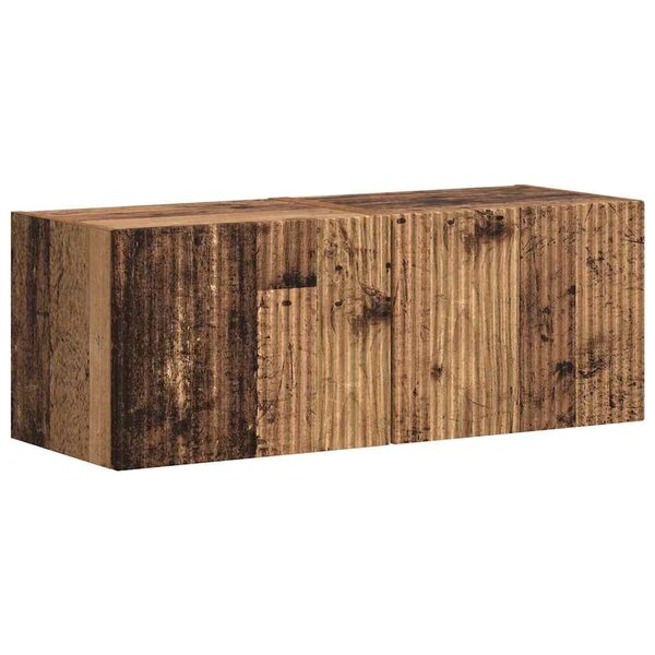 vidaXL Meuble TV mural 2 Pièces Bois Ancien 60 x 31 x 29.5 cm