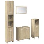 vidaXL Ensemble de meubles de salle de bain 4 Pièces chêne sonoma
