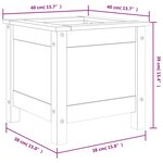 vidaXL Jardinière noir 40x40x39 cm bois massif de pin