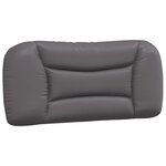 vidaXL Lit avec matelas gris 90x190 cm similicuir