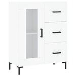 vidaXL Buffet haut Blanc 69 5x34x180 cm Bois d'ingénierie