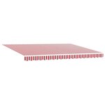 vidaXL Auvent Rétractable Rouge  blanc 450 × 300 cm tissu