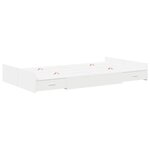vidaXL Cadre de lit avec rangement avec tête de lit Blanc 120 x 200 cm