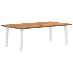 vidaXL Table à manger marron clair bois de chêne massif rectangulaire