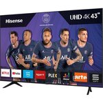 Hisense 43ae7000f tv led 43'' (108cm) uhd 4k - hdr - smart tv - ecran sans bord - 3 x hdmi 2.0