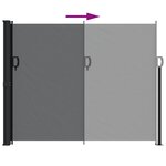 vidaXL Auvent latéral rétractable noir 160x500 cm