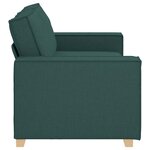 vidaXL Canapé 2 places Vert foncé 140 cm Tissu
