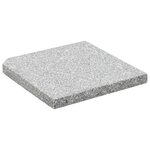 vidaXL Plaques de poids de parasol 4 Pièces Granit Gris Carré 100 kg