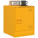 vidaXL Table de chevet jaune moutarde 34 5x39x44 cm acier