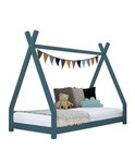 Lit tipi enfant NAKANA 140 x 200 vert pétrole