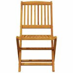 vidaXL Ensemble de bistro pliable 3 Pièces bois d'acacia solide