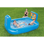 Piscine gonflable rectangulaire avec jeux d'adresse