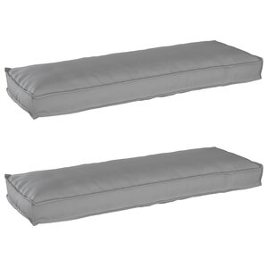 vidaXL Set de coussins de palette 2 pc Tissu Oxford Gris
