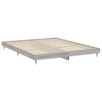 vidaXL Cadre de lit sonoma gris 140x200 cm bois d'ingénierie