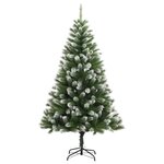vidaXL Sapin de Noël artificiel à charnières avec neige floquée 120 cm