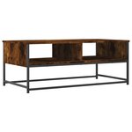 vidaXL Table basse chêne fumé 100x51x40 cm bois d'ingénierie