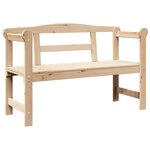 vidaXL Banc extérieur Marron 119 x 76 x 44cm Bois de pin massif
