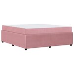 vidaXL Cadre de lit avec matelas Rose 180 x 200 cm tissu