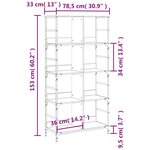 vidaXL Bibliothèque chêne sonoma 78 5x33x153 cm bois d'ingénierie