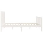 vidaXL Cadre de lit Blanc Bois massif 140x200 cm
