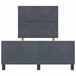vidaXL Cadre de lit avec tête de lit Gris foncé 120 x 200 cm Velours