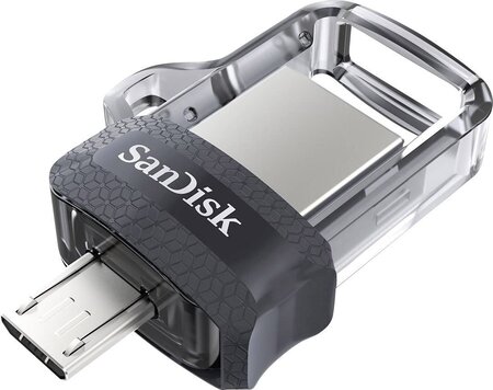 Clé USB Sandisk Dual Drive m3.0 Micro USB/USB-C 3.0 128Go (Argent)