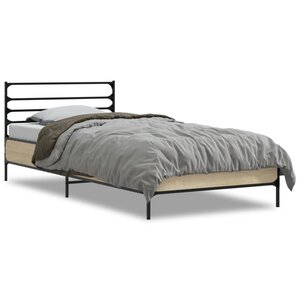 vidaXL Cadre de lit sans matelas chêne sonoma 90x200 cm