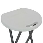 vidaXL Tabourets de bar pliables 2 Pièces PEHD et acier Blanc