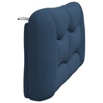 vidaXL Coussin de tête de lit bleu 160 cm tissu