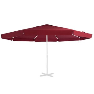 vidaXL Tissu de remplacement pour parasol d'extérieur Bordeaux 515 cm