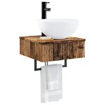 vidaXL Basin de lavage mural Bois ancien 40 x 41 x 40 5 cm