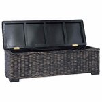 vidaXL Boîte de rangement avec stockage Noir 110 x 35 x 45 cm