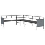 vidaXL Ensemble à manger de jardin 2 Pièces anthracite acier