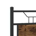 vidaXL Tête de lit de remplacement chêne fumé 120 cm bois d'ingénierie et acier