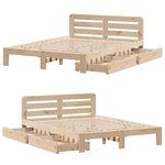 vidaXL Cadre de lit sans matelas 150x200 cm bois de pin massif