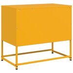vidaXL Meuble TV jaune moutarde 68x39x60 5 cm acier