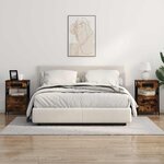 vidaXL Cabinet de chevet Chêne fumé 40 x 31 x 60 cm Bois d'ingénierie