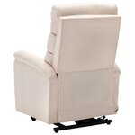 vidaXL Fauteuil Crème Tissu
