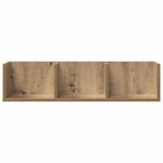 vidaXL Étagère murale à CD chêne artisanal 75x18x18 cm bois ingénierie