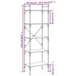 vidaXL Bibliothèque à 5 niveaux chêne sonoma 56x31 5x174 cm