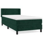 vidaXL Sommier à lattes de lit et matelas Vert foncé 80x200 cm Velours