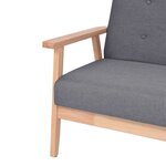 vidaXL Canapé à 2 places Tissu Gris foncé