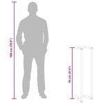 vidaXL Porte-serviette Noir 25x20x95 cm Fer