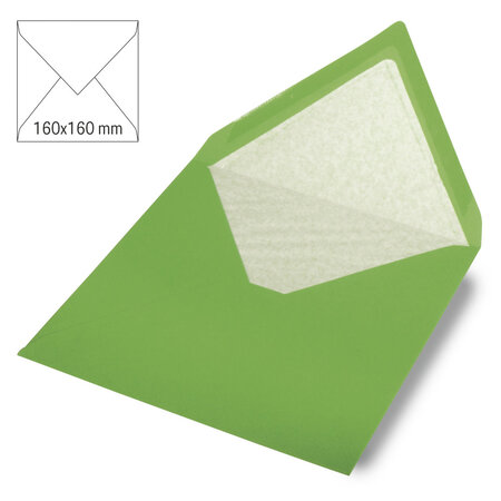 Enveloppe carrée  uni  FSC Mix Credit  vert éternel  160x160mm  90g / m²  5 pces
