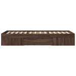 vidaXL Cadre de lit sans matelas chêne marron 90x190cm bois ingénierie