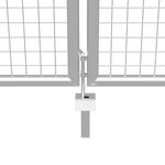 vidaXL Porte de jardin Acier galvanisé 415x250 cm Argenté