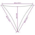vidaXL Voile de parasol tissu oxford triangulaire 3x3x3 m marron